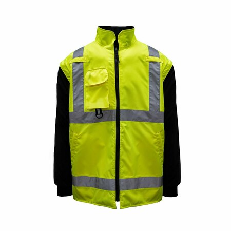 GAME WORKWEAR The Deluxe 4-in-1 Convertible Jacket, Yellow/Black, Size 4X 1365
